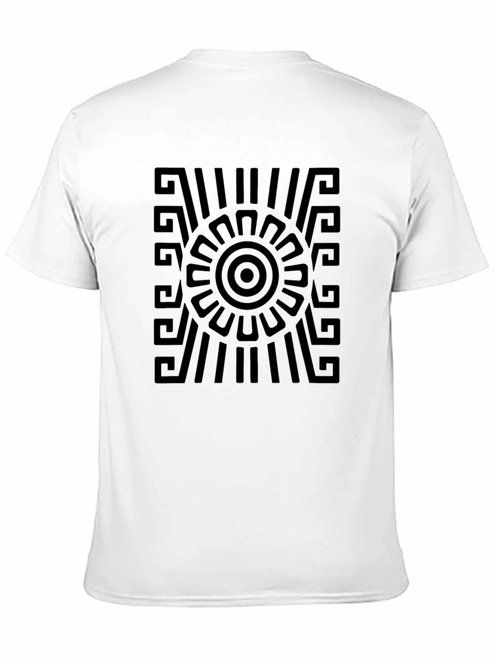Geometric Aztec Style Black Graphic Tee