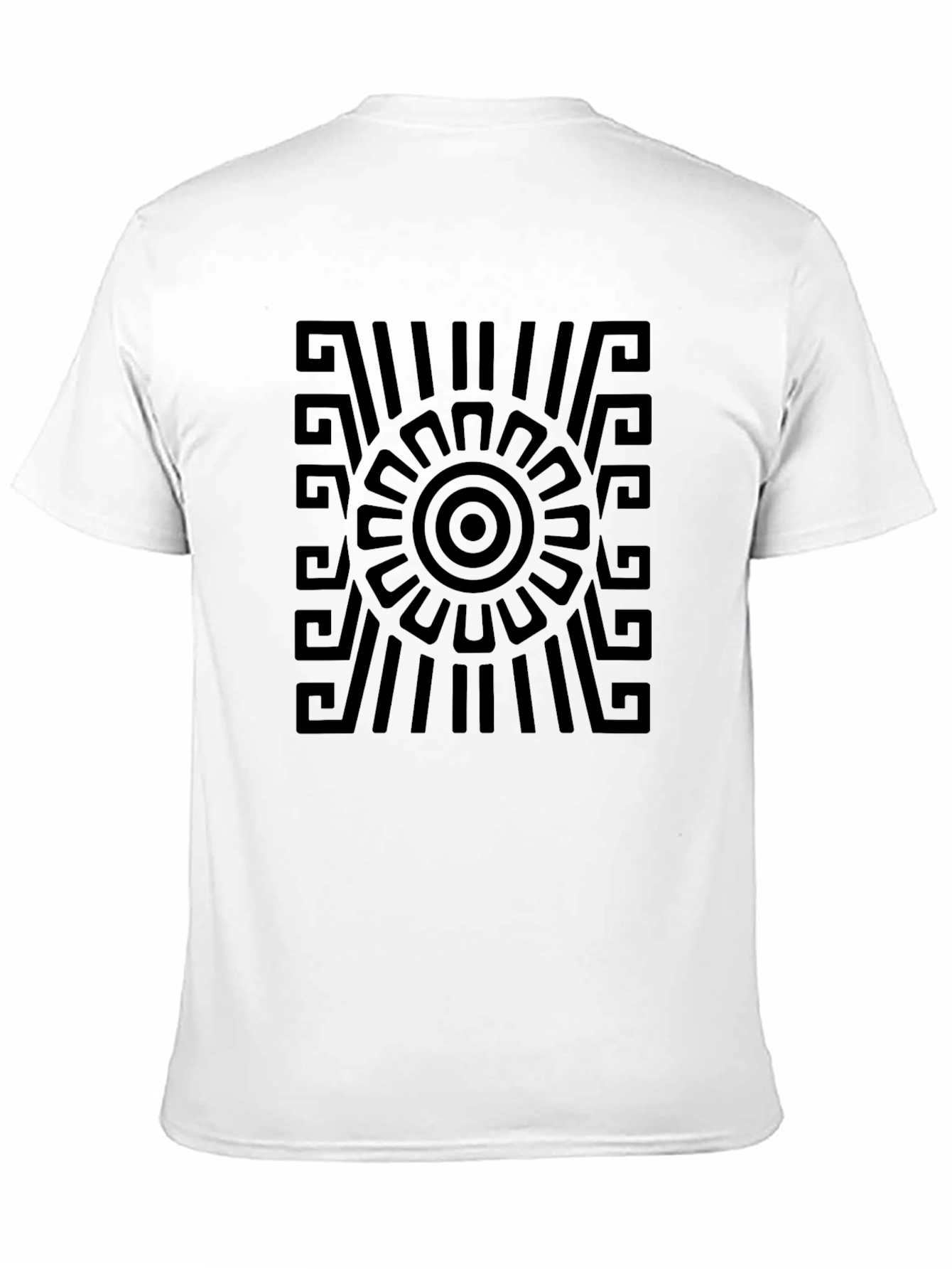 Geometric Aztec Style Black Graphic Tee