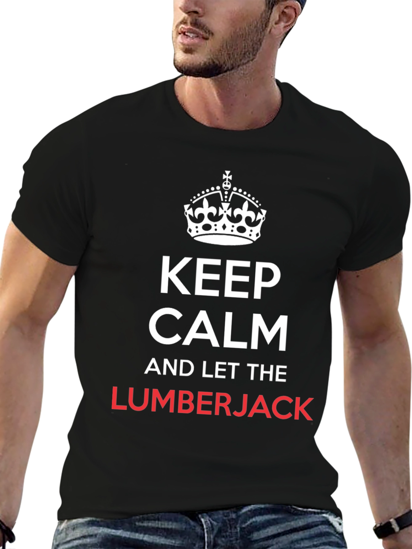 Keep Calm Lumberjack T-Shirt Funny Tee