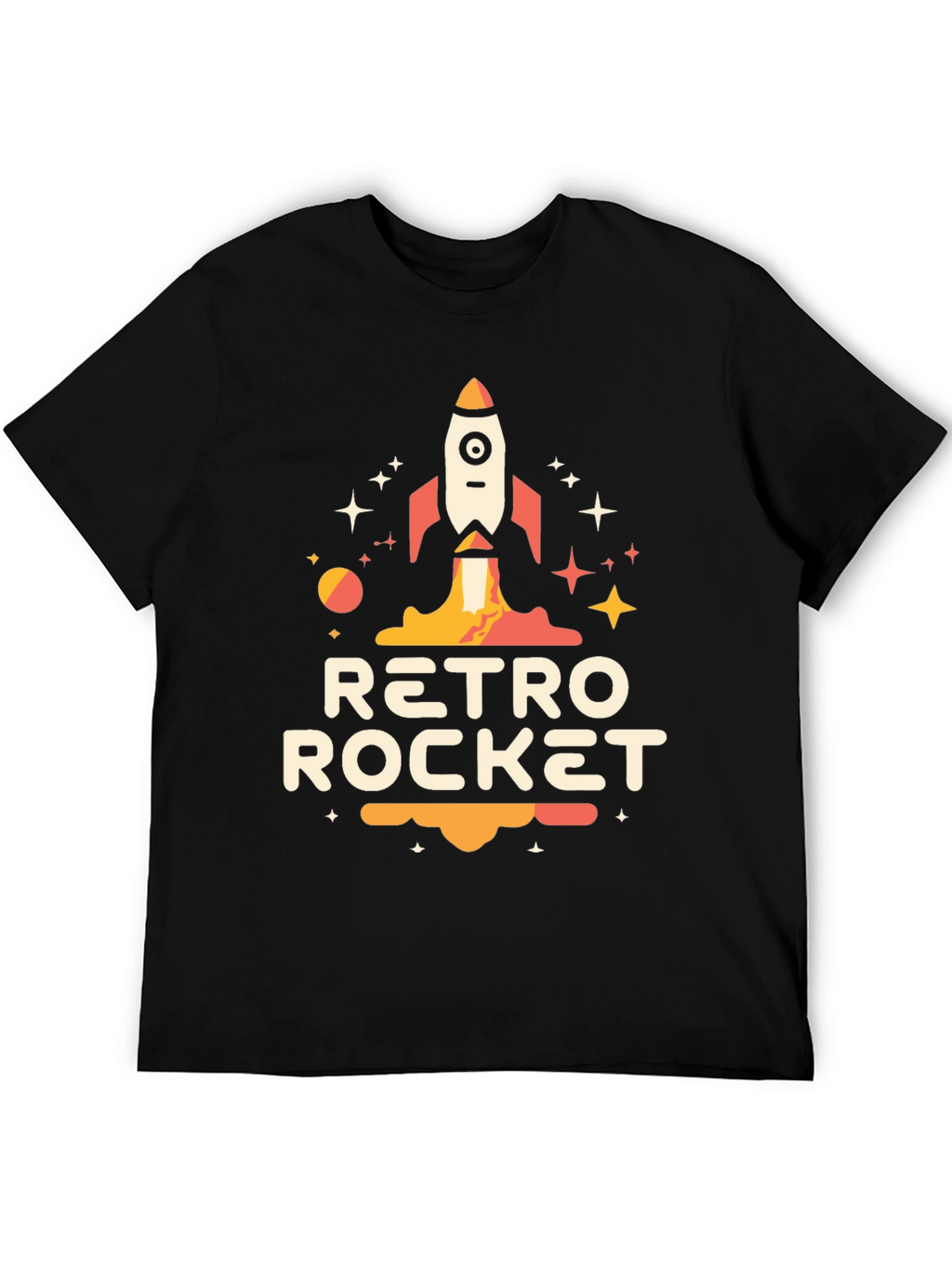 Retro Rocket Graphic Tee - Space Adventure Awaits!