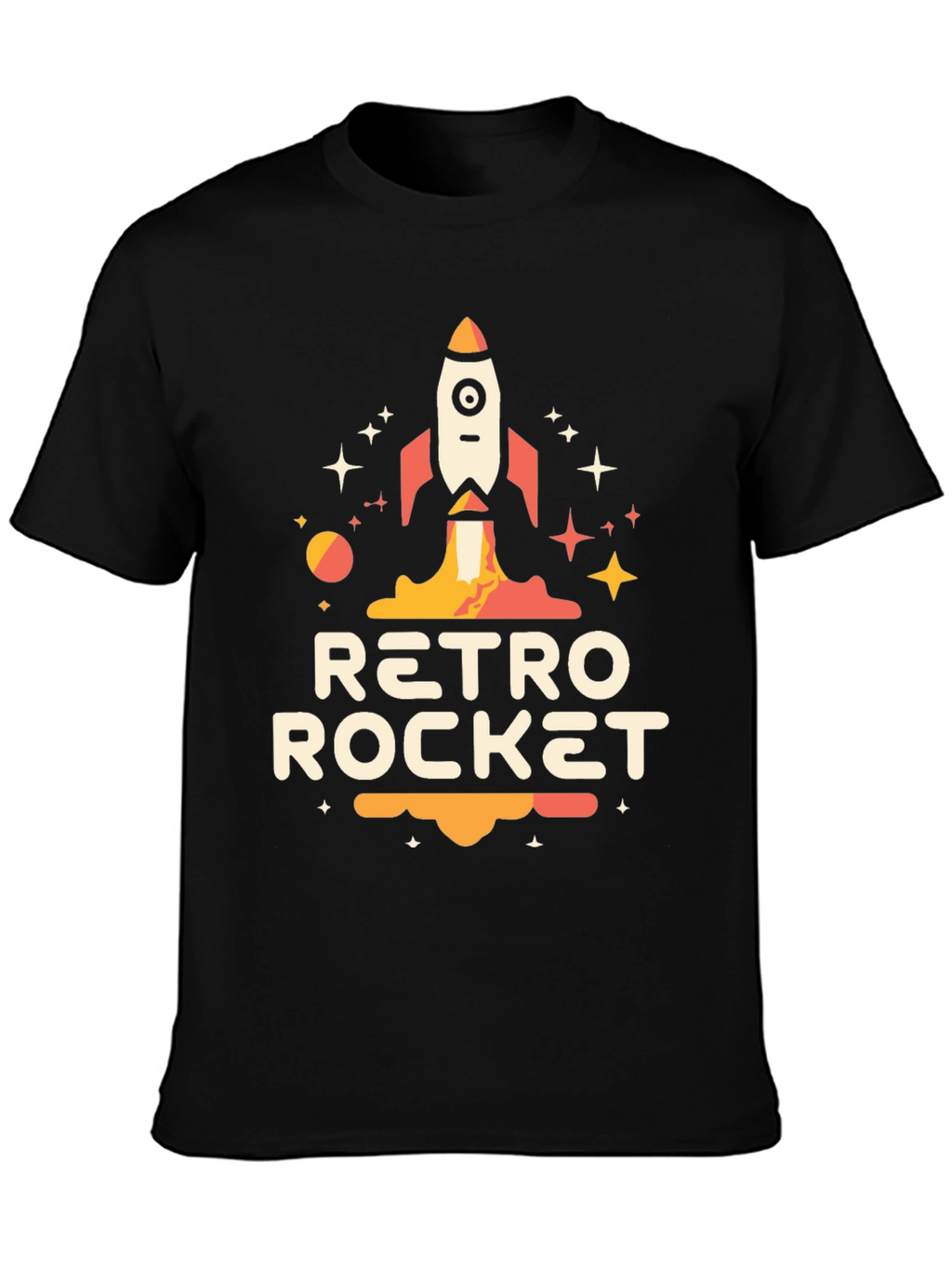 Retro Rocket Graphic Tee - Space Adventure Awaits!