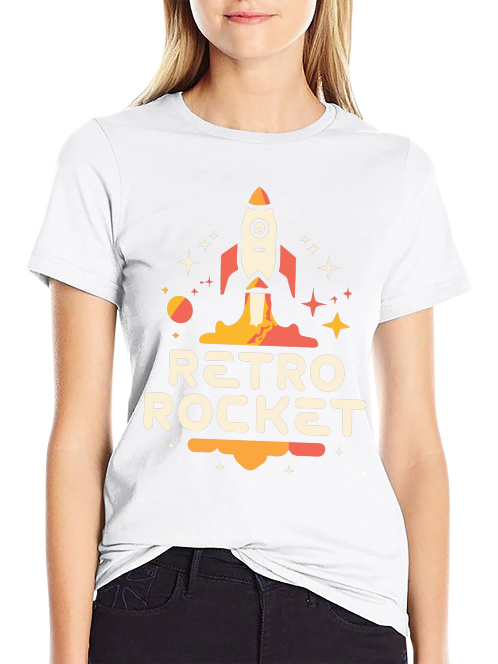 Retro Rocket Graphic Tee - Space Adventure Awaits!