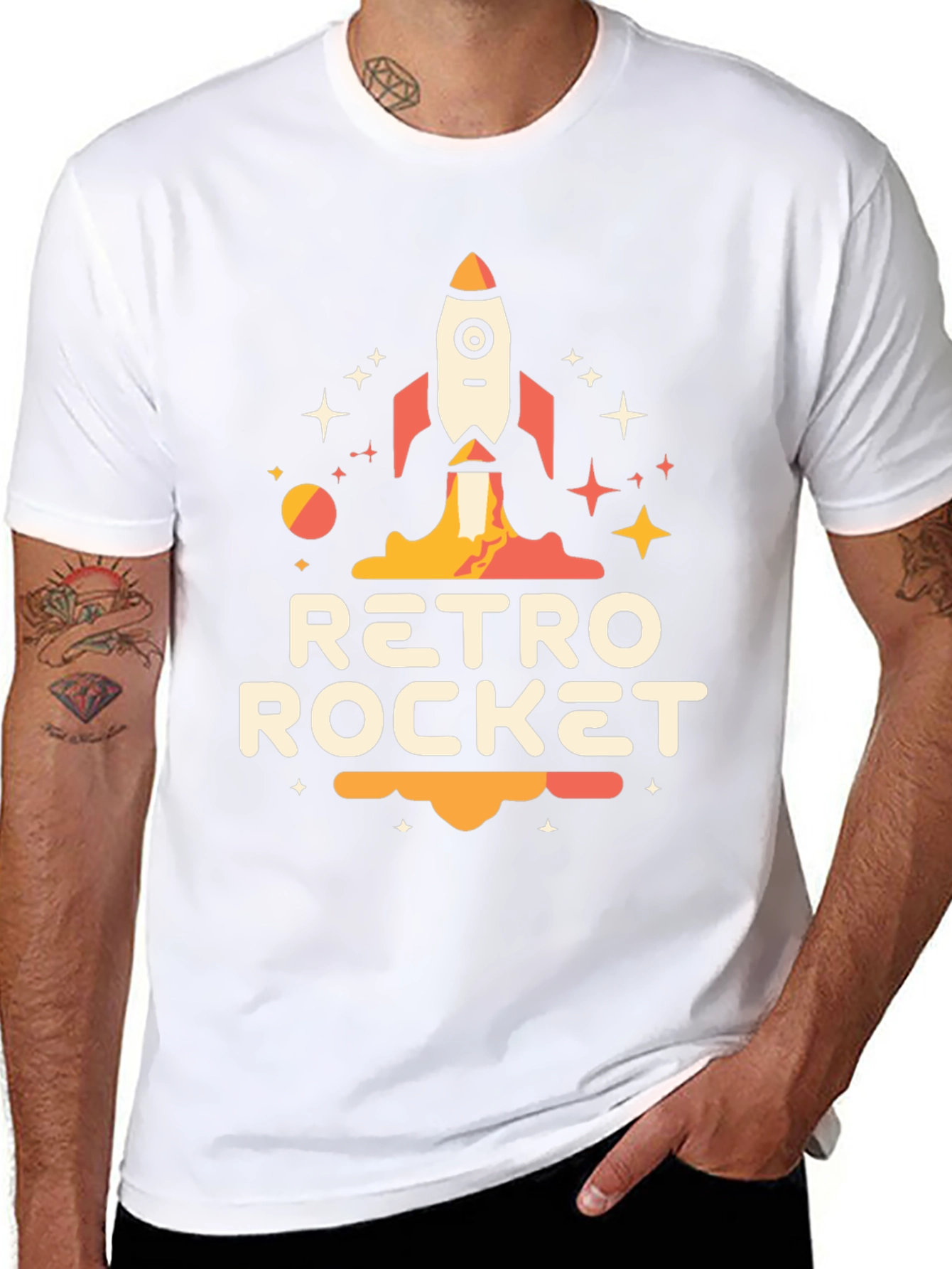 Retro Rocket Graphic Tee - Space Adventure Awaits!