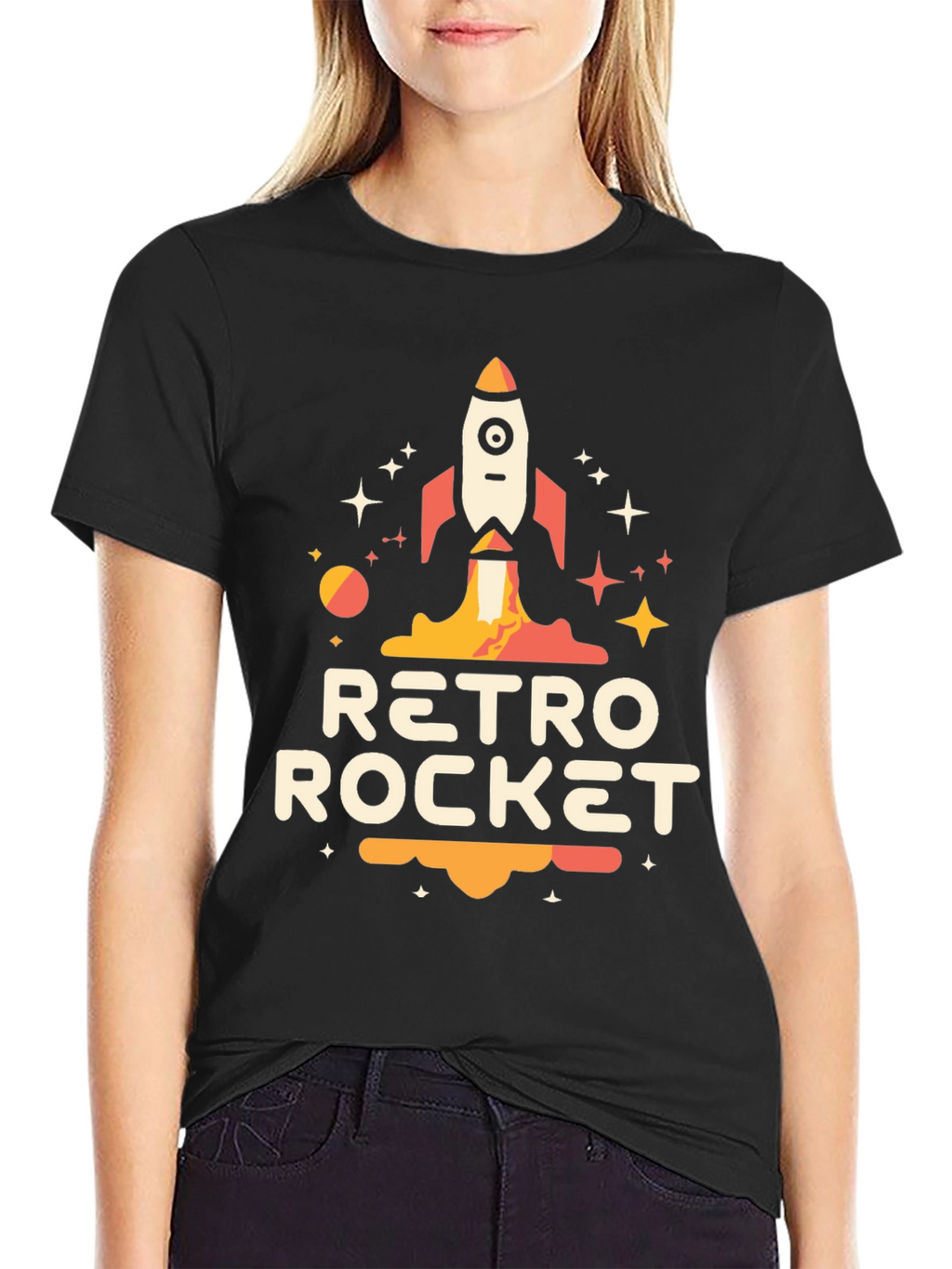 Retro Rocket Graphic Tee - Space Adventure Awaits!