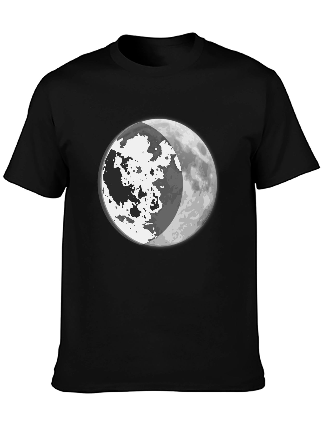 Moon Phase Graphic Tee - Mens Black T-Shirt