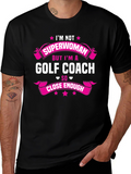 Golf Coach Superwoman Graphic T-Shirt