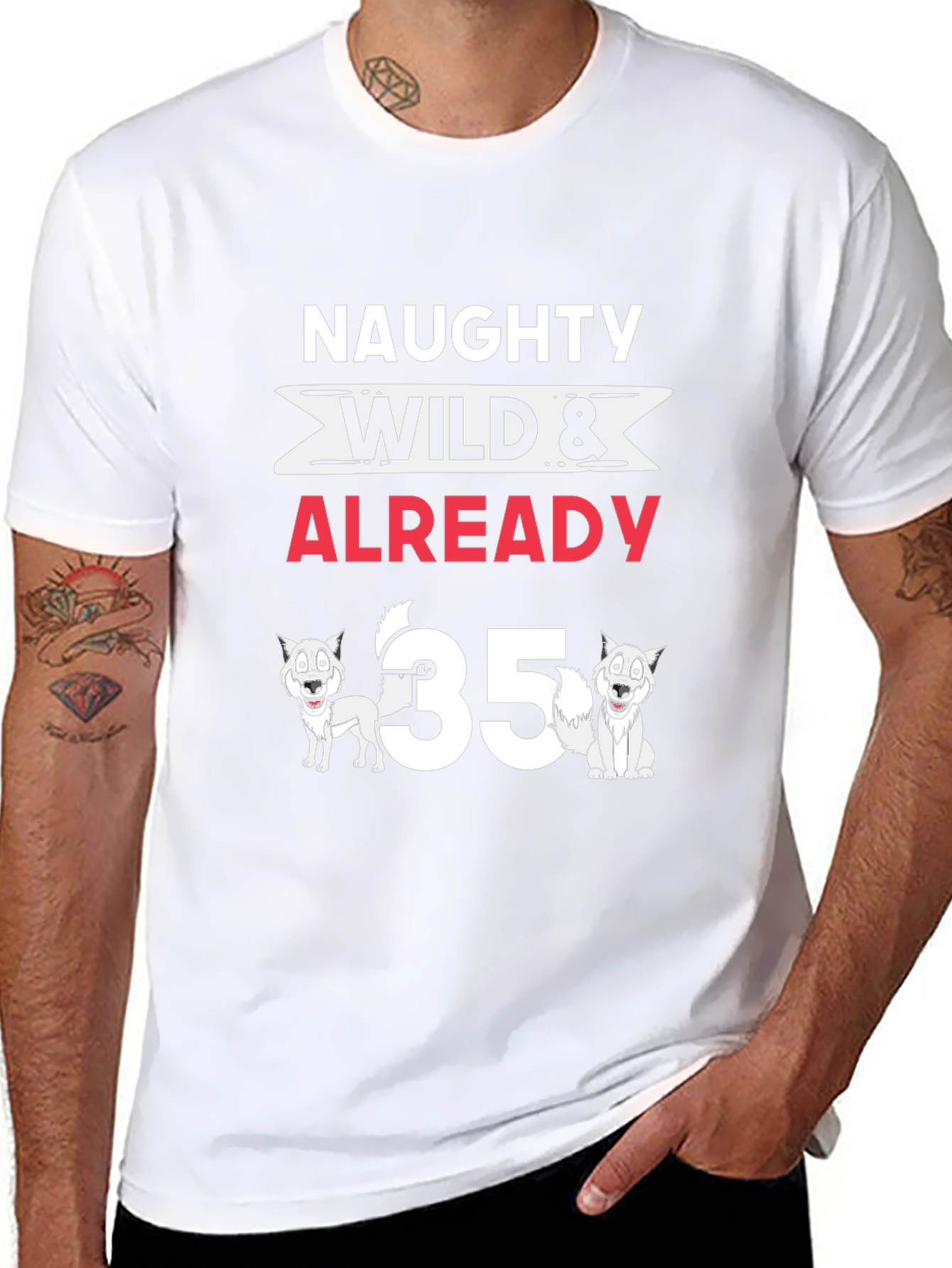 Naughty Wild 35th Birthday T-Shirt