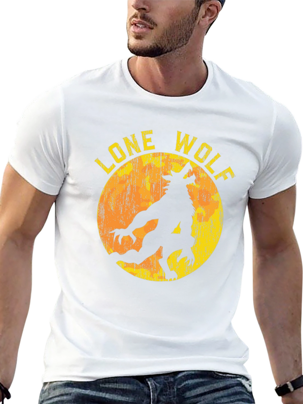 Lone Wolf Graphic Print T-Shirt