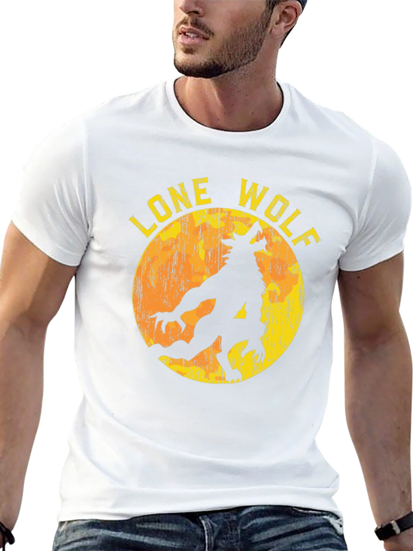 Lone Wolf Graphic Print T-Shirt