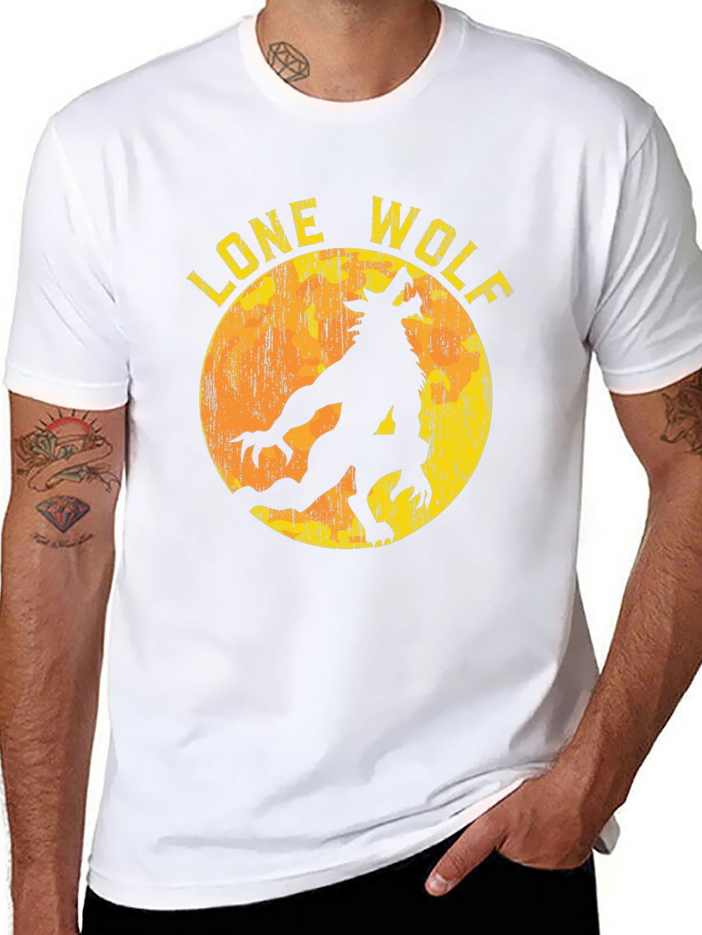 Lone Wolf Graphic Print T-Shirt