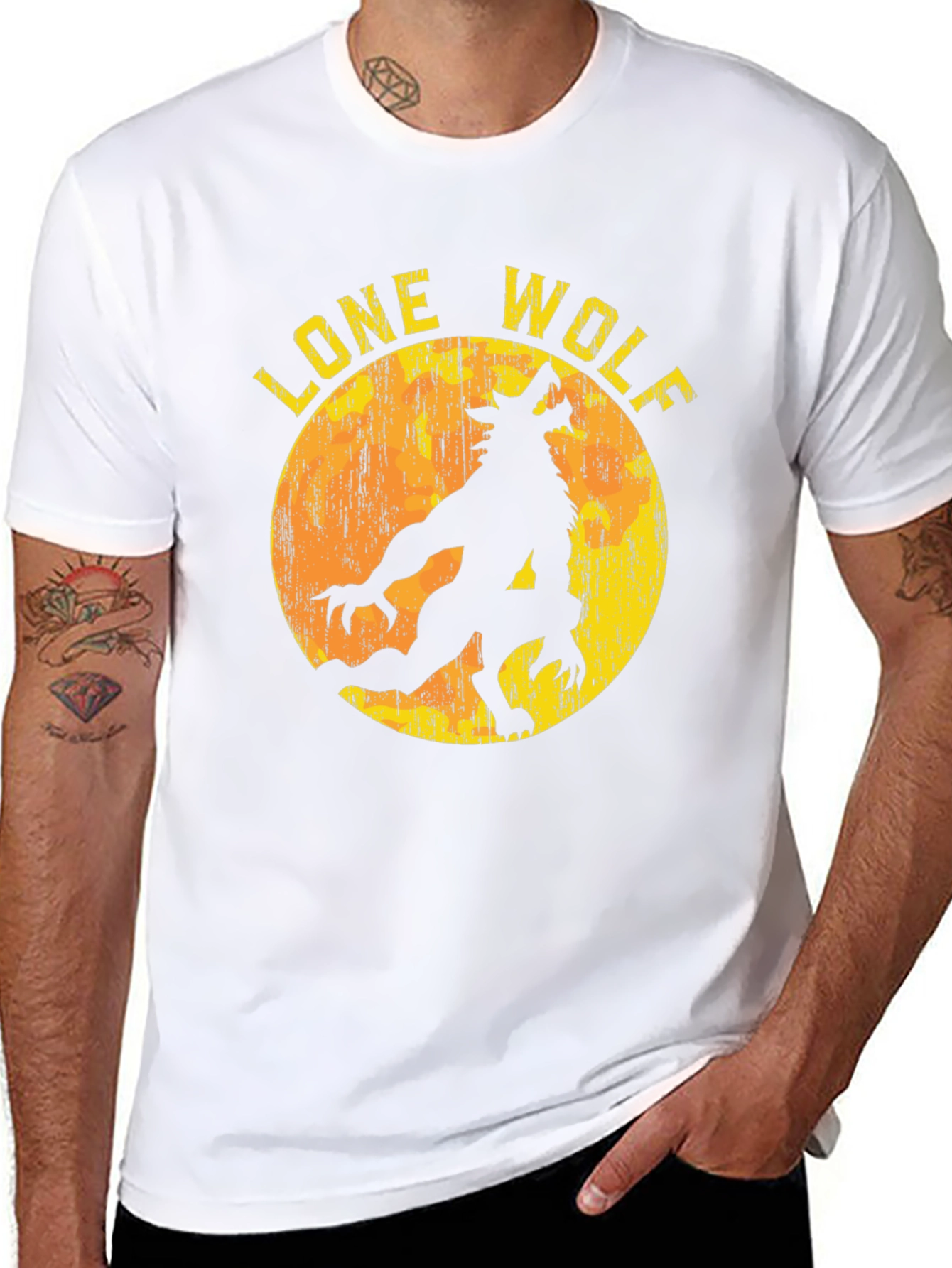 Lone Wolf Graphic Print T-Shirt
