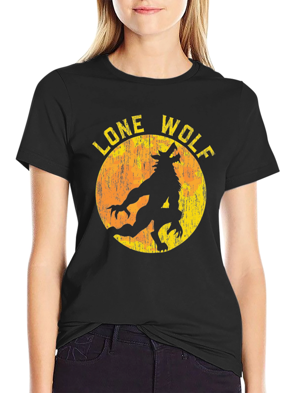 Lone Wolf Graphic Print T-Shirt