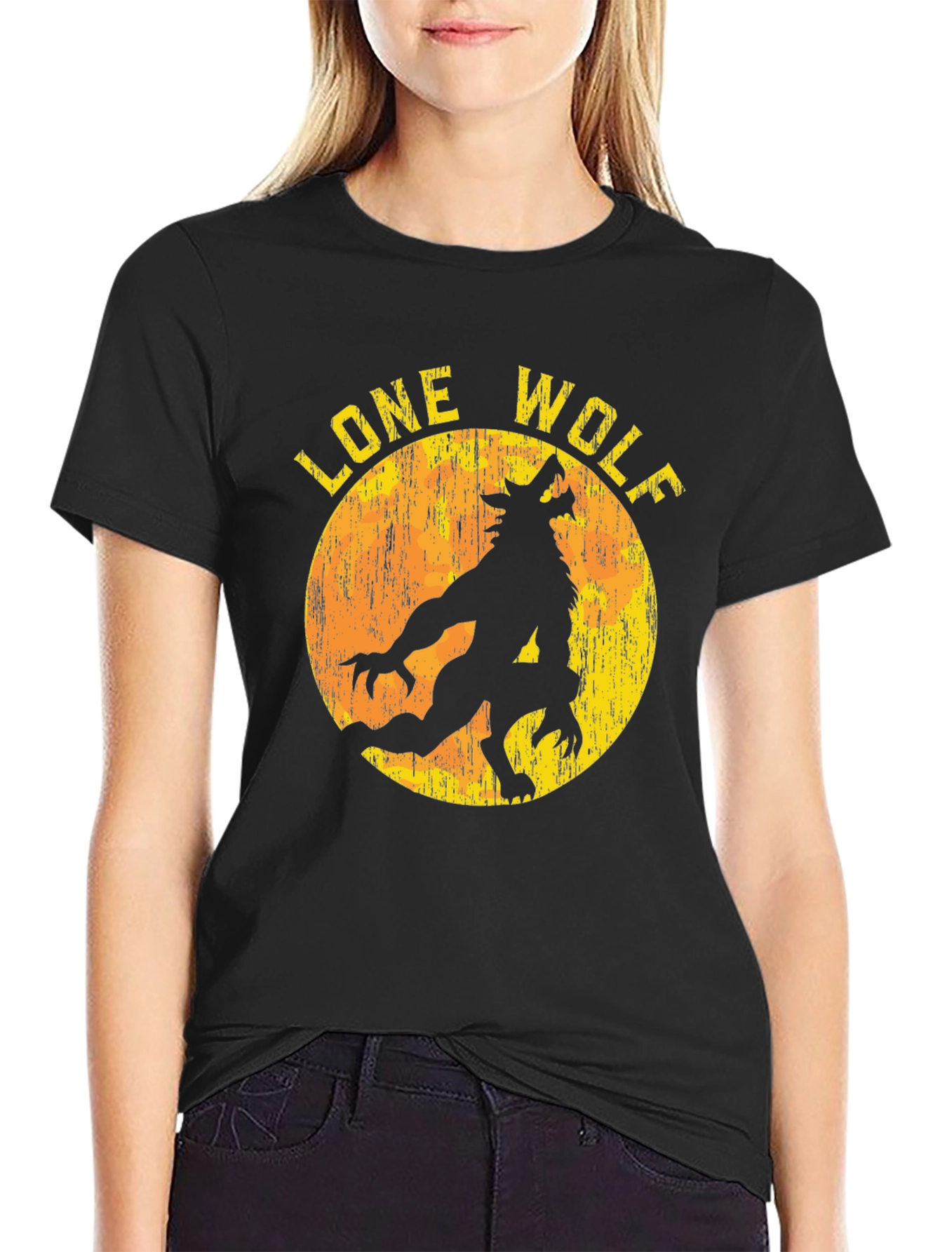 Lone Wolf Graphic Print T-Shirt