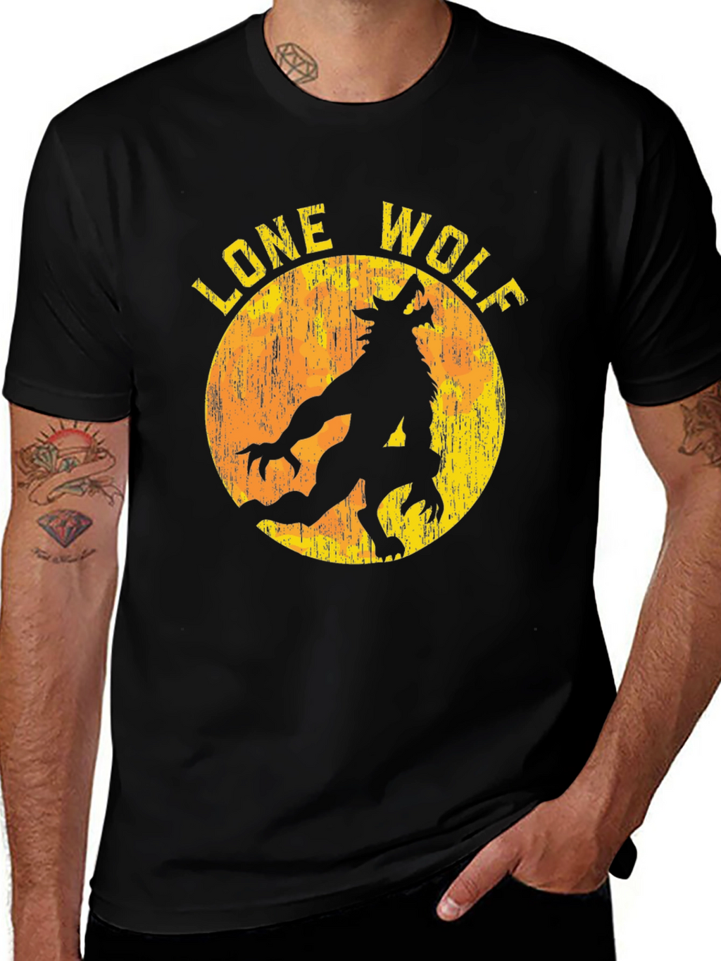Lone Wolf Graphic Print T-Shirt