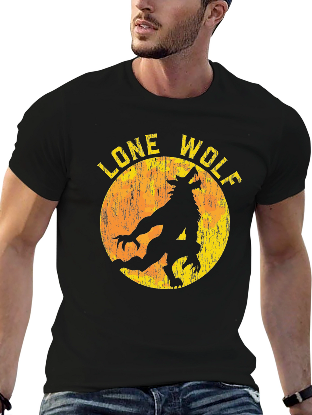 Lone Wolf Graphic Print T-Shirt