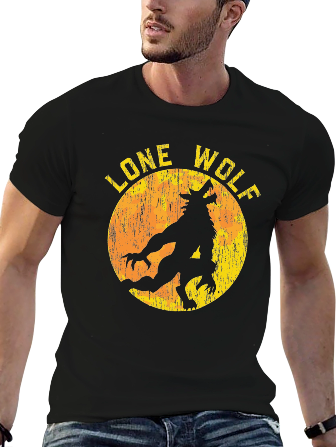 Lone Wolf Graphic Print T-Shirt