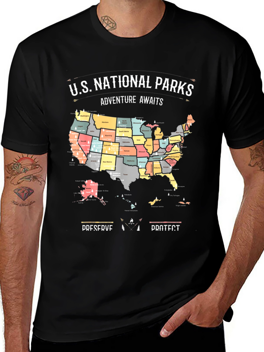 US National Parks Adventure Awaits T-Shirt