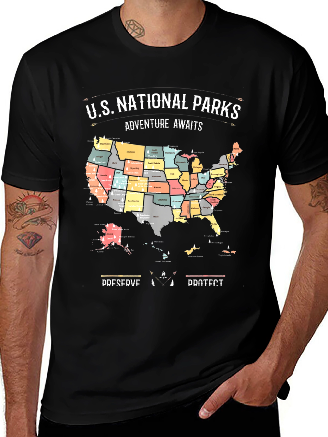 US National Parks Adventure Awaits T-Shirt