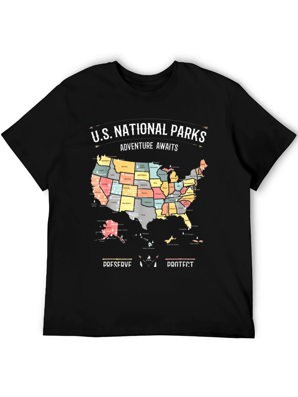 US National Parks Adventure Awaits T-Shirt