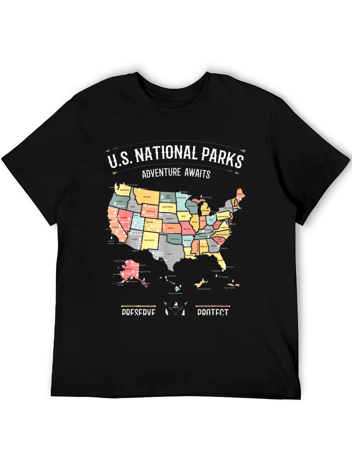 US National Parks Adventure Awaits T-Shirt