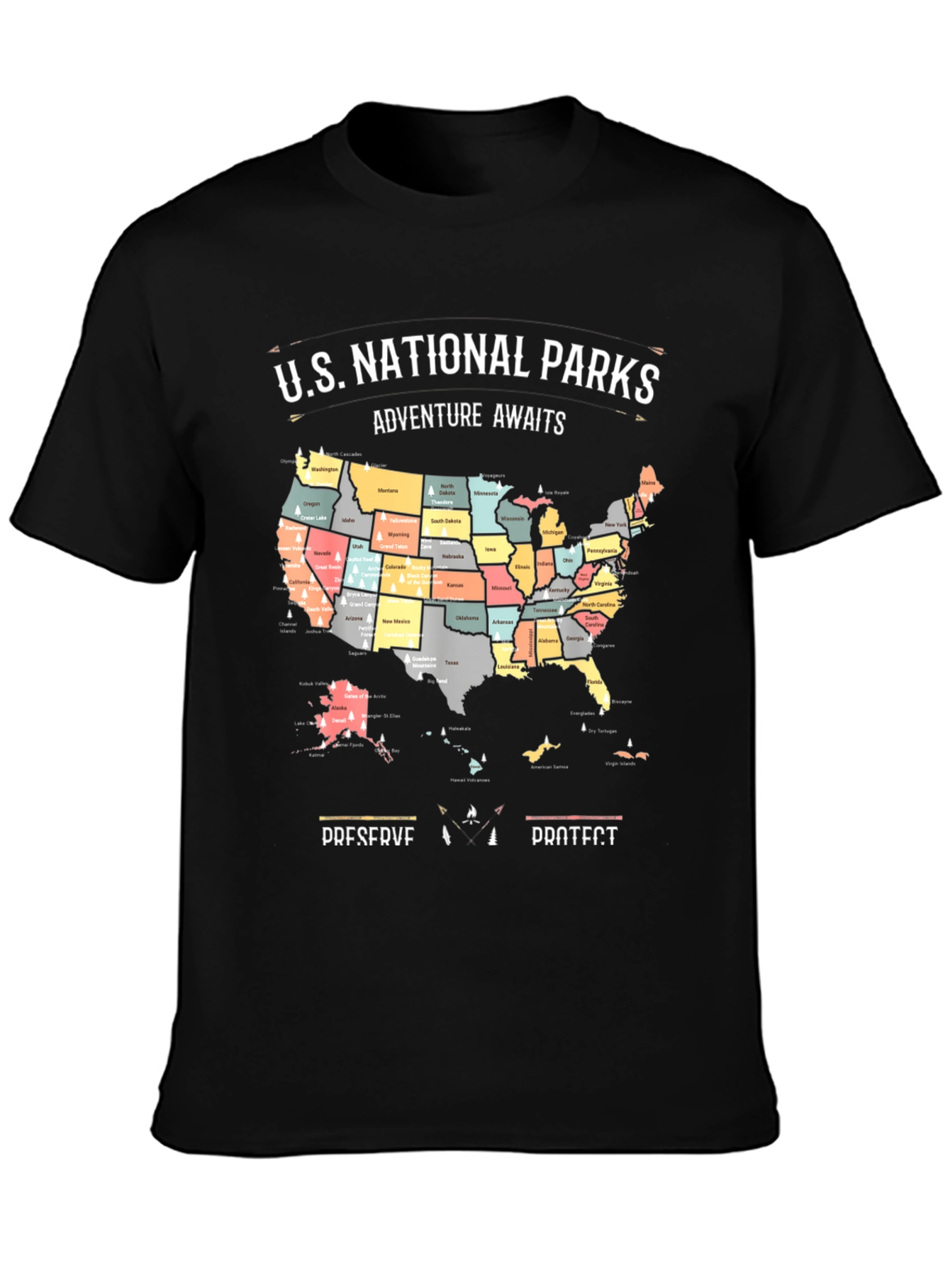 US National Parks Adventure Awaits T-Shirt