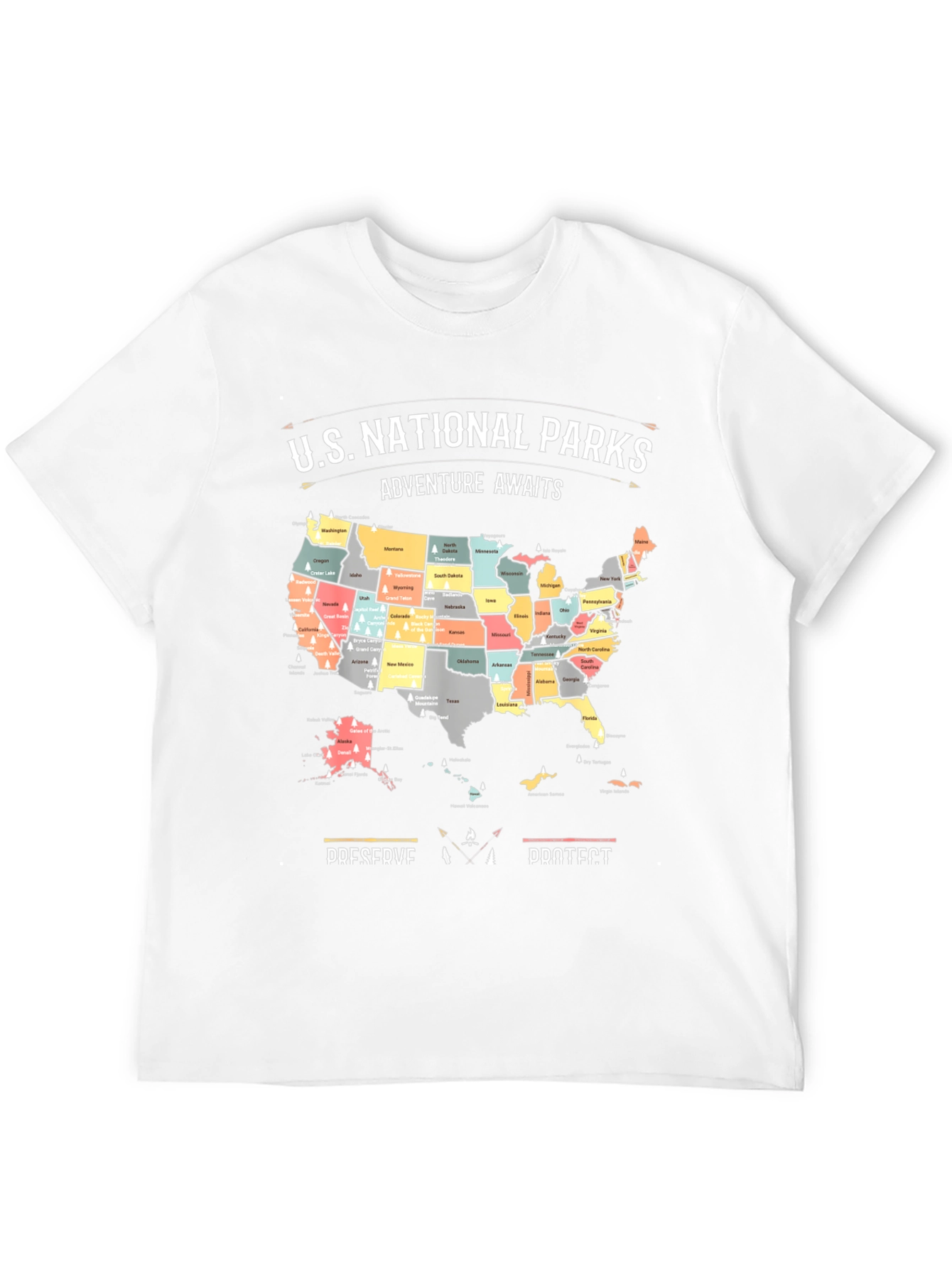 US National Parks Adventure Awaits T-Shirt