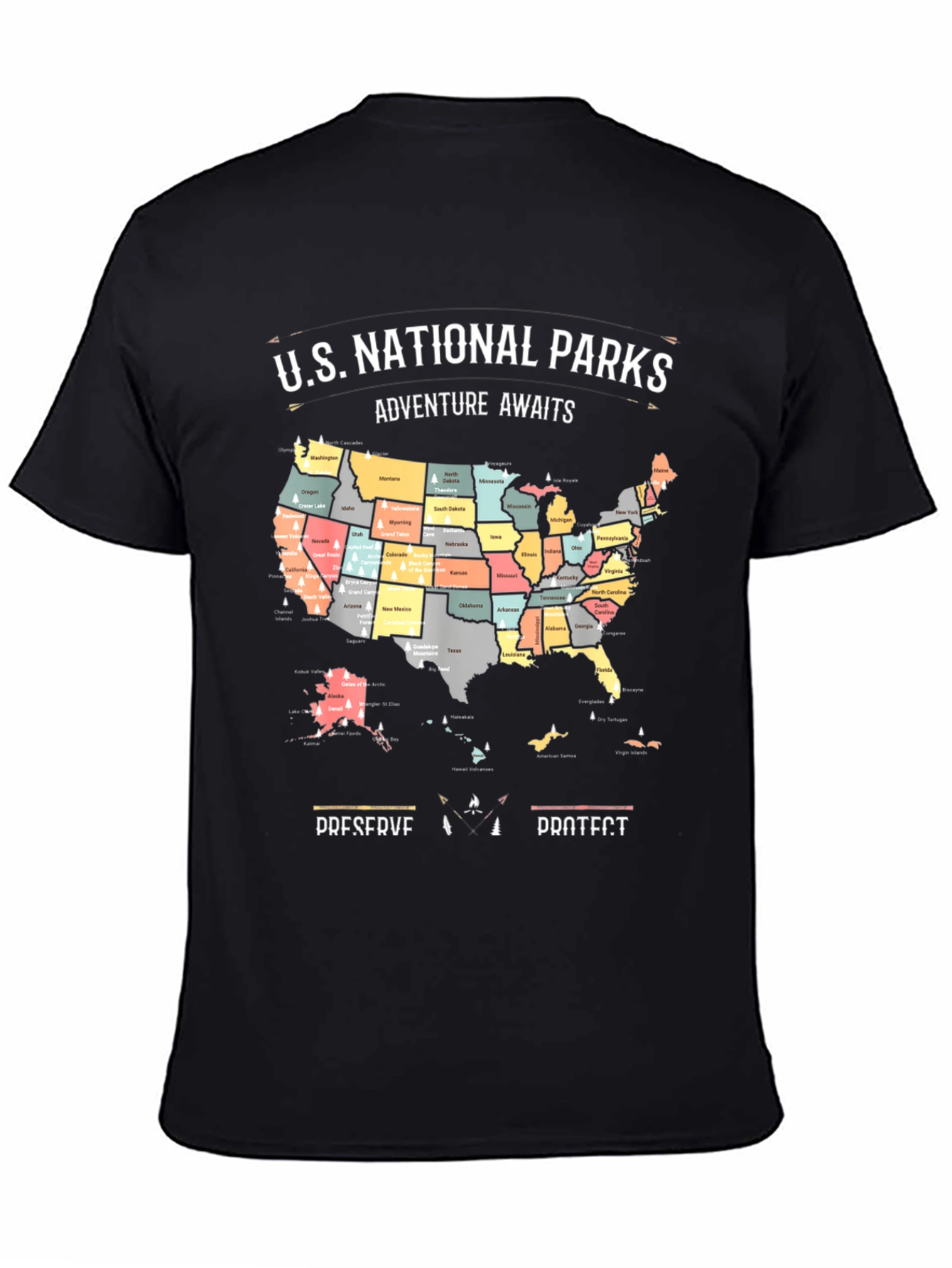 US National Parks Adventure Awaits T-Shirt
