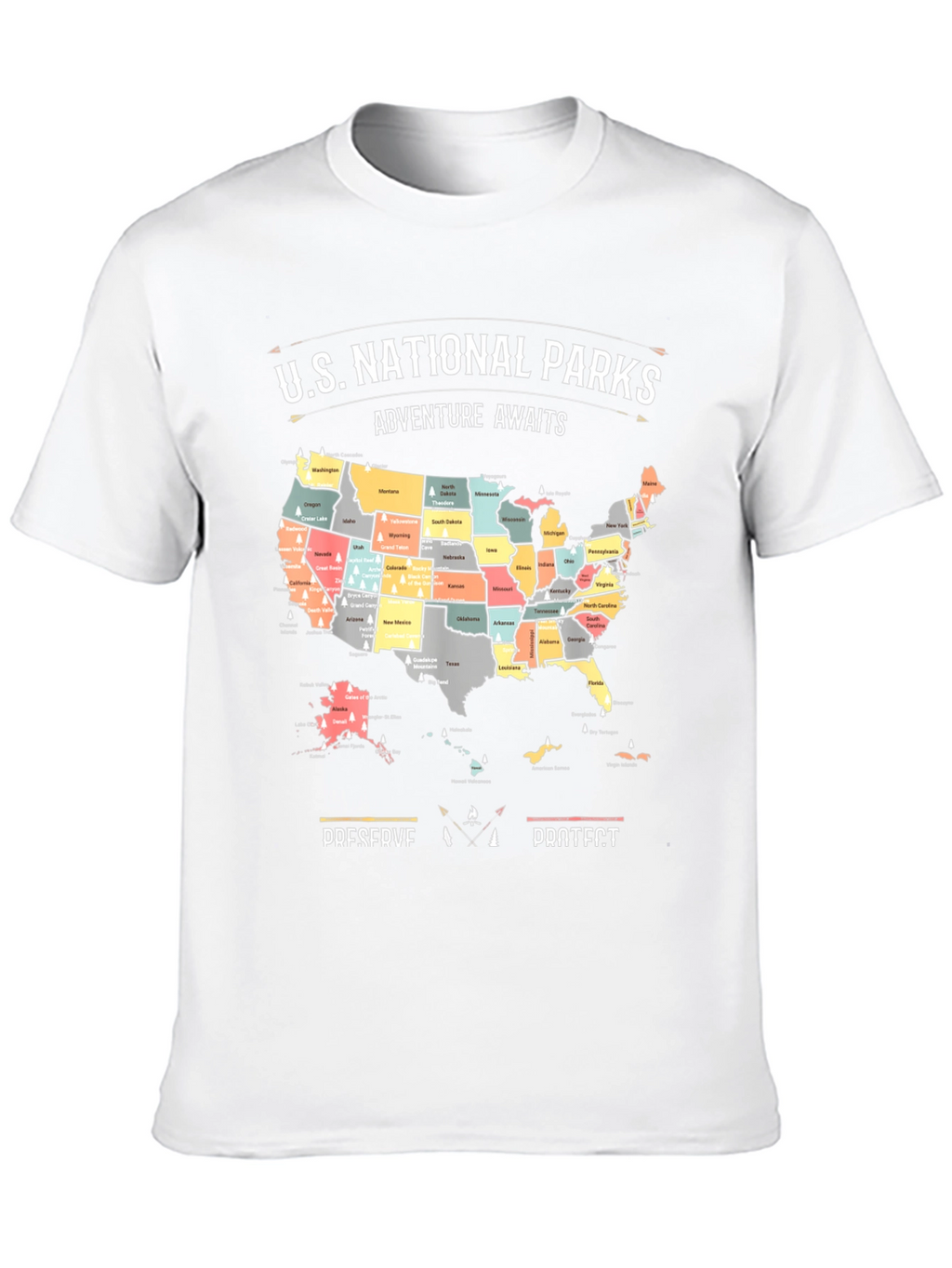 US National Parks Adventure Awaits T-Shirt