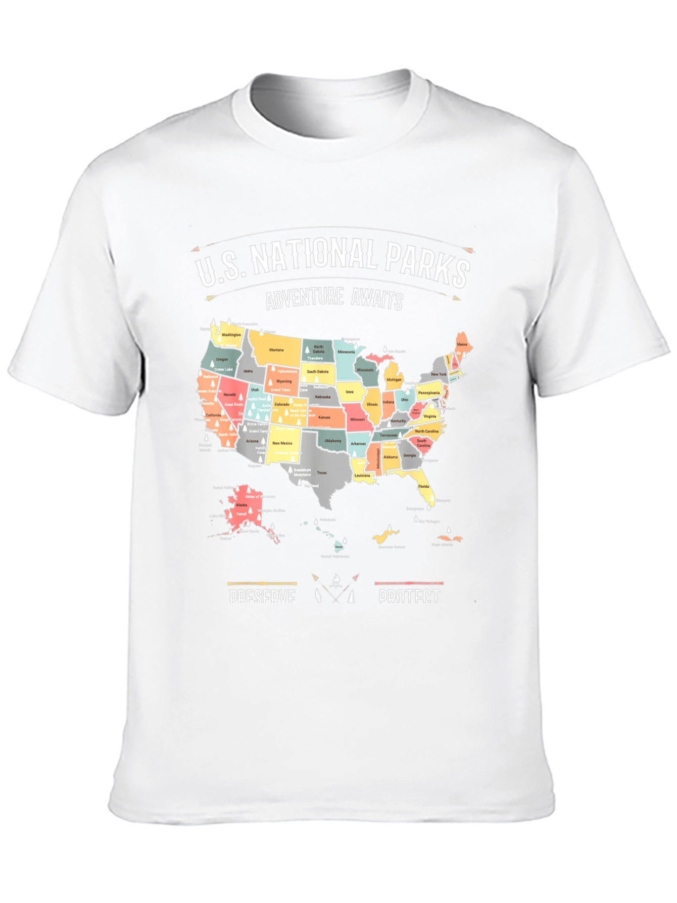 US National Parks Adventure Awaits T-Shirt