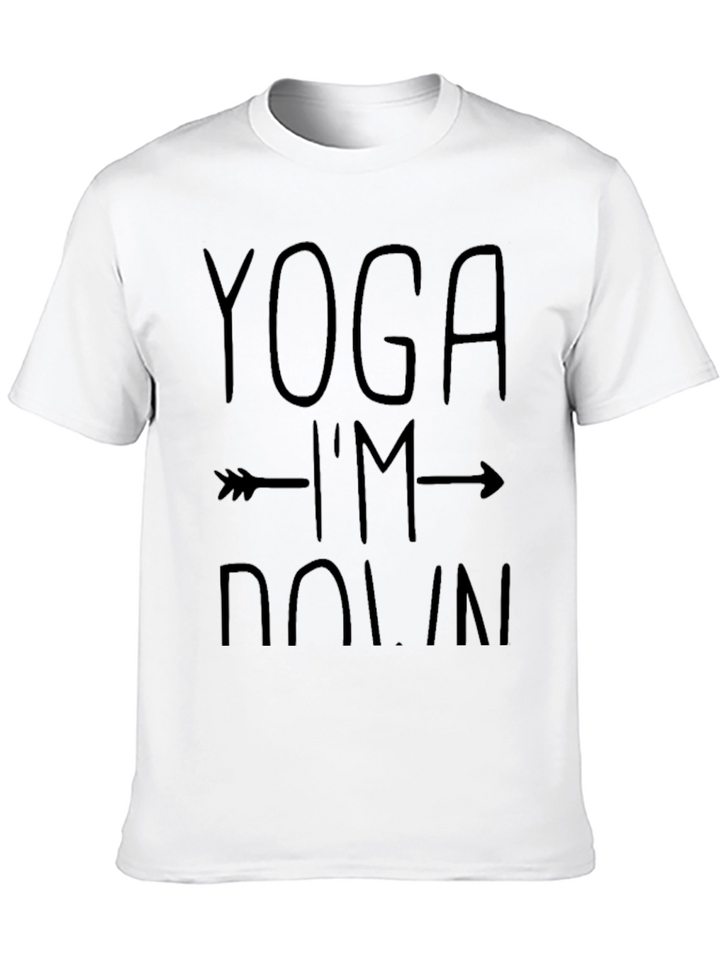 Yoga Im Down Black Graphic Tee