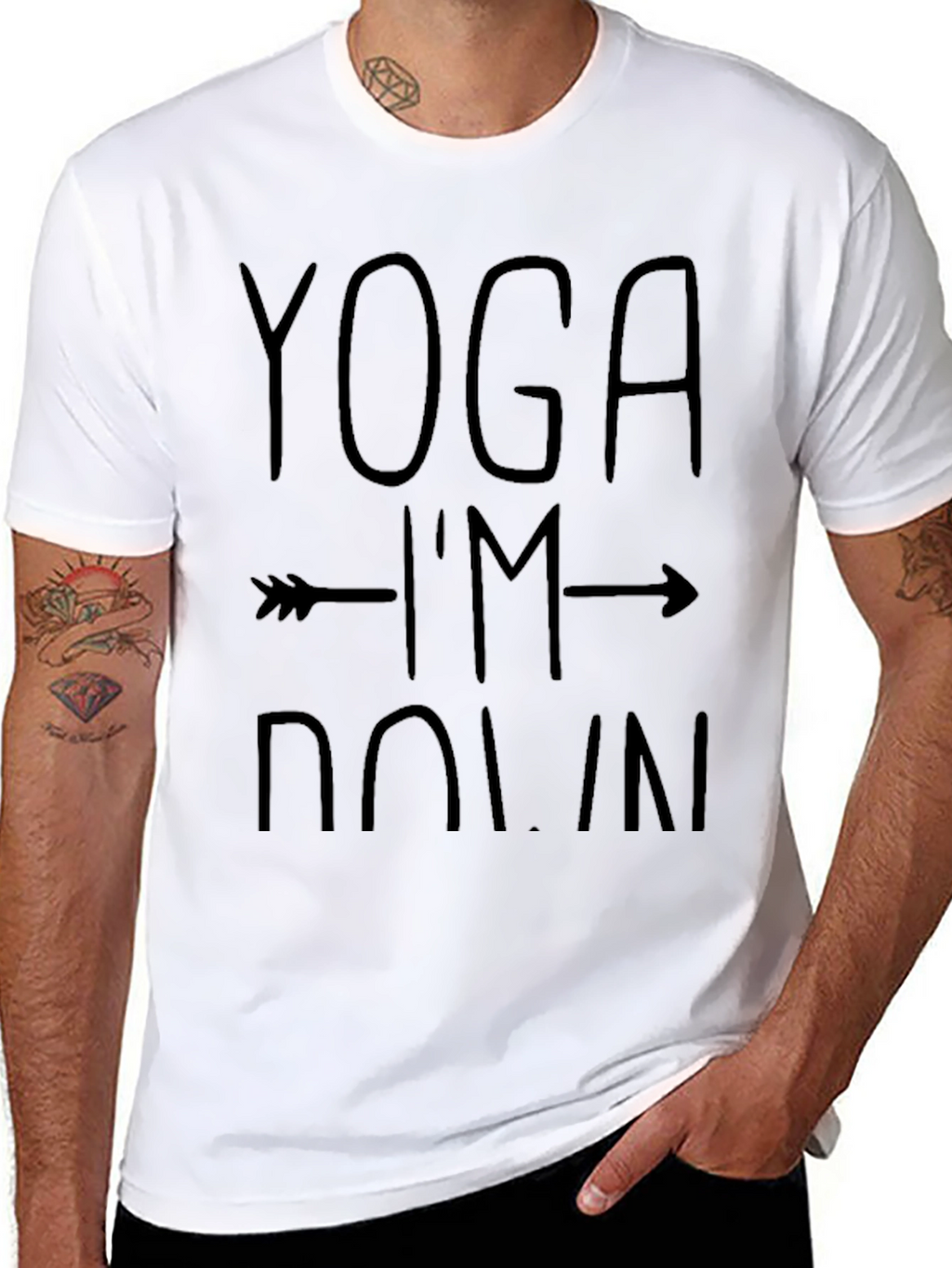 Yoga Im Down Black Graphic Tee