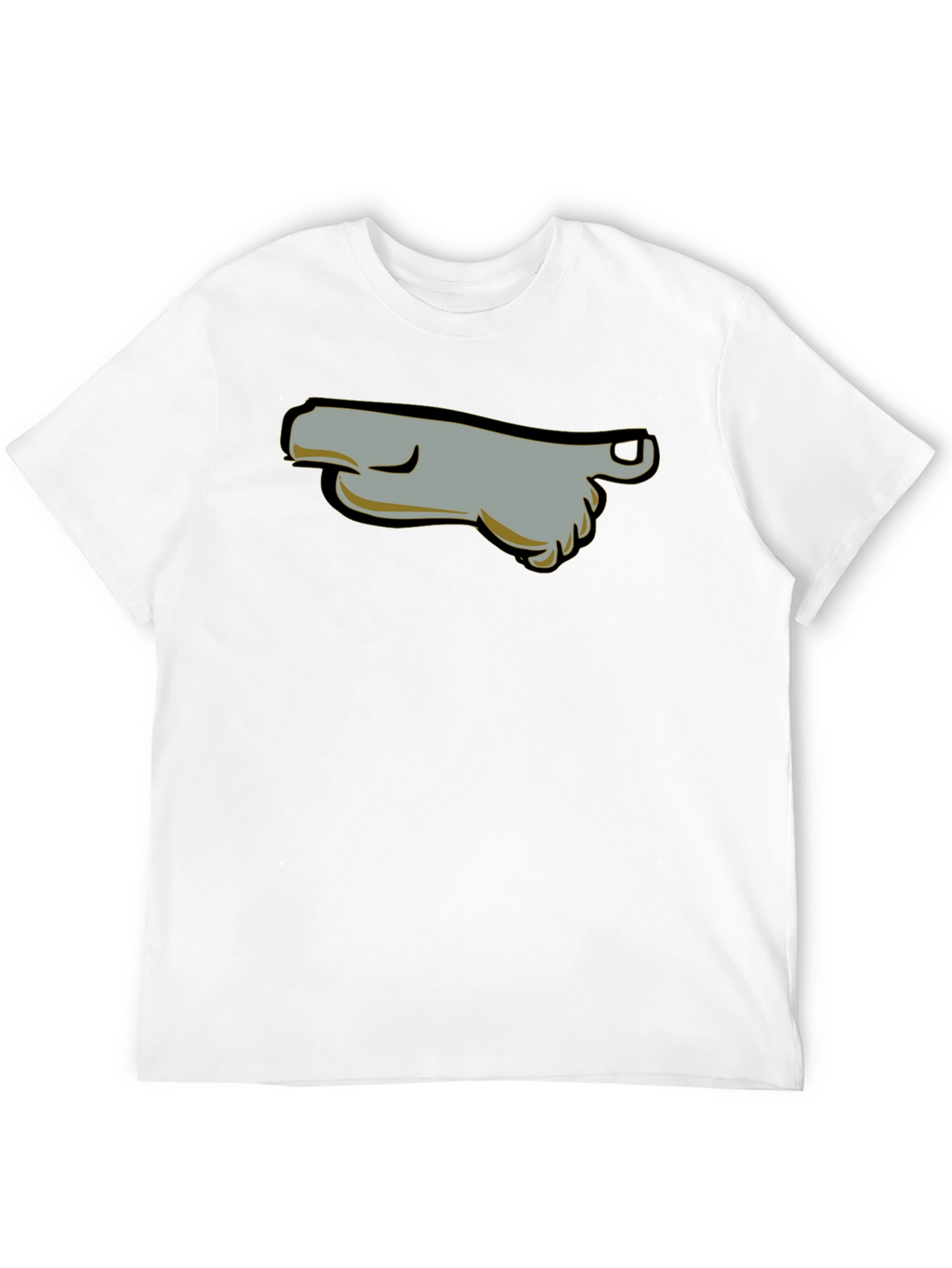 Cartoon Foot T-Shirt - Black Graphic Tee