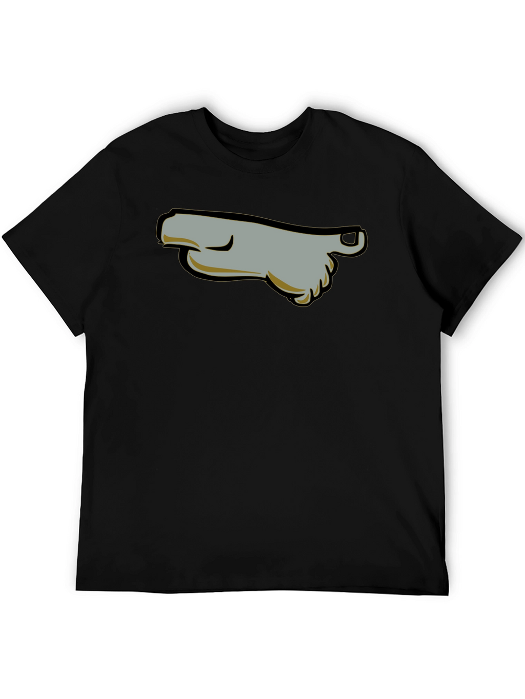 Cartoon Foot T-Shirt - Black Graphic Tee