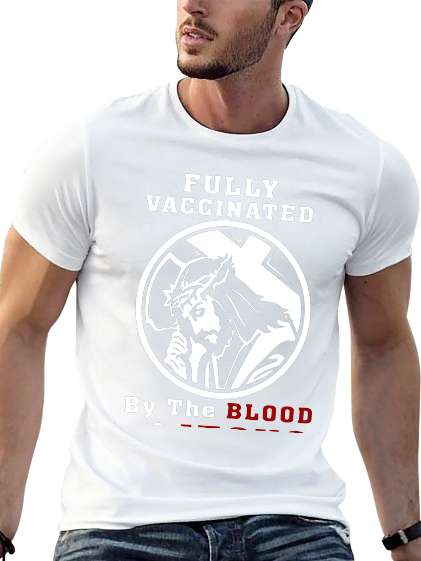 Fully Vaccinated By The Blood Graphic T-Shirt