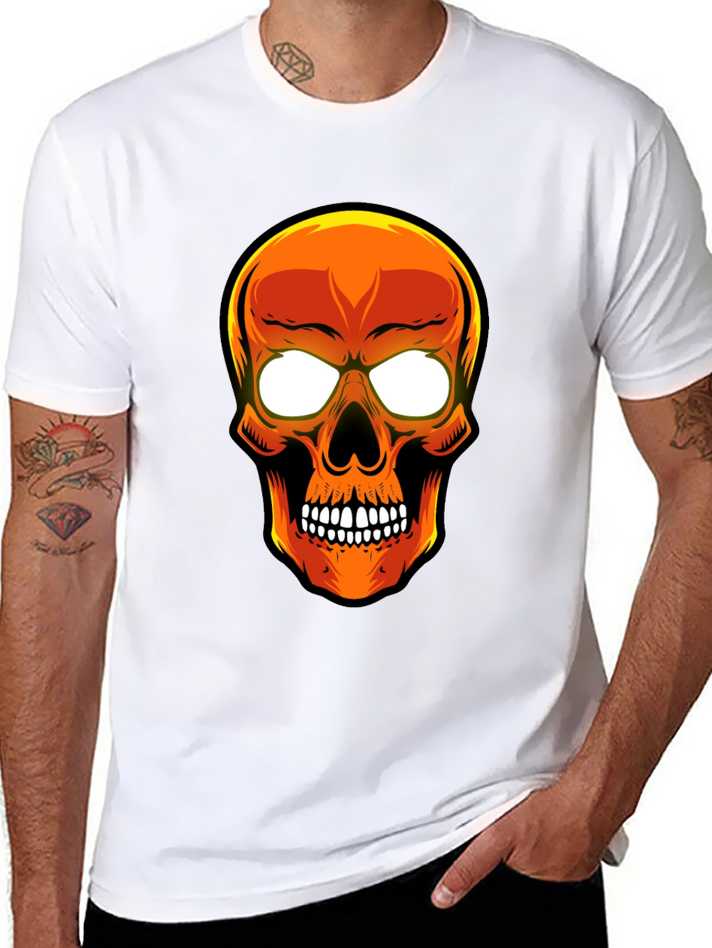 Skull Graphic T-Shirt - Mens Black Tee
