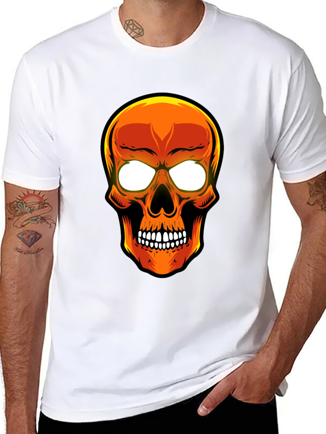 Skull Graphic T-Shirt - Mens Black Tee