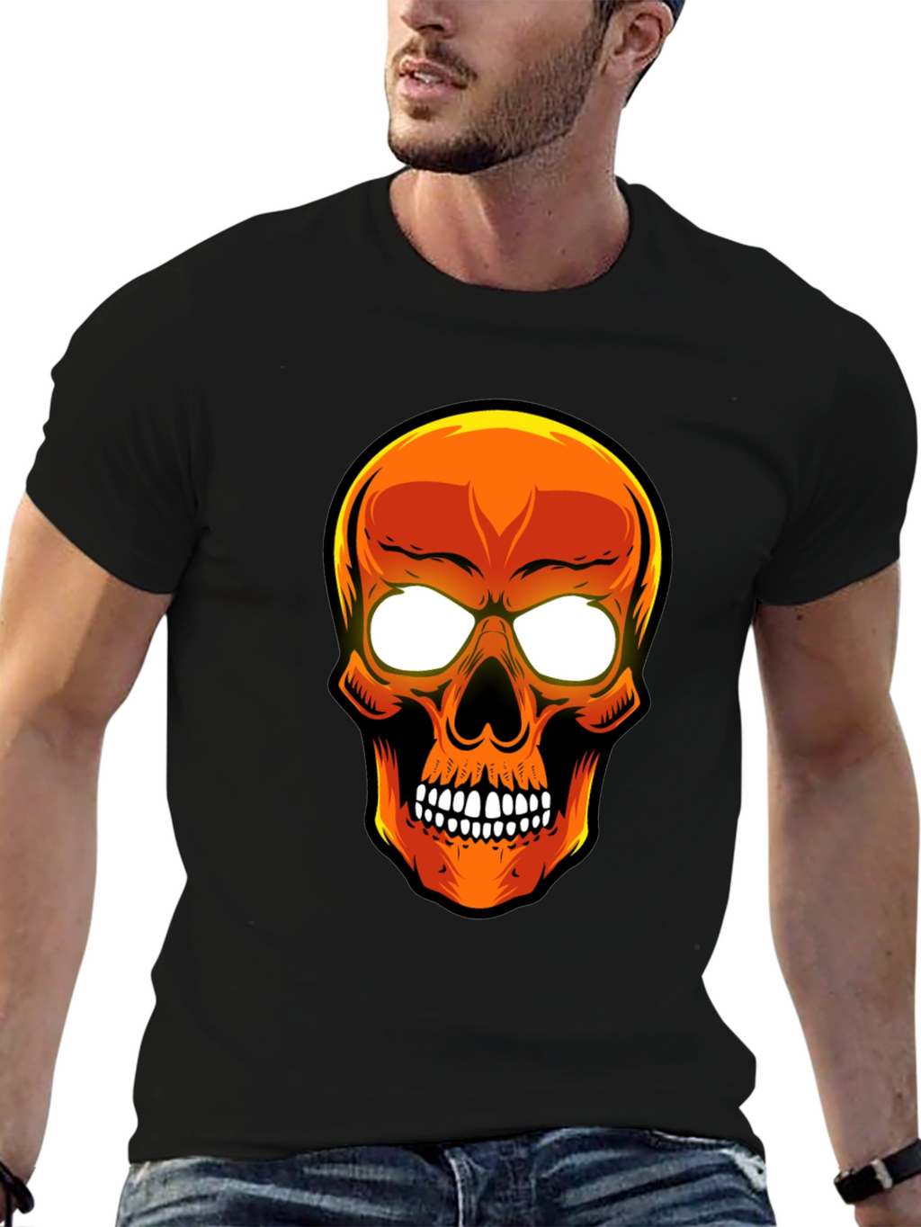 Skull Graphic T-Shirt - Mens Black Tee