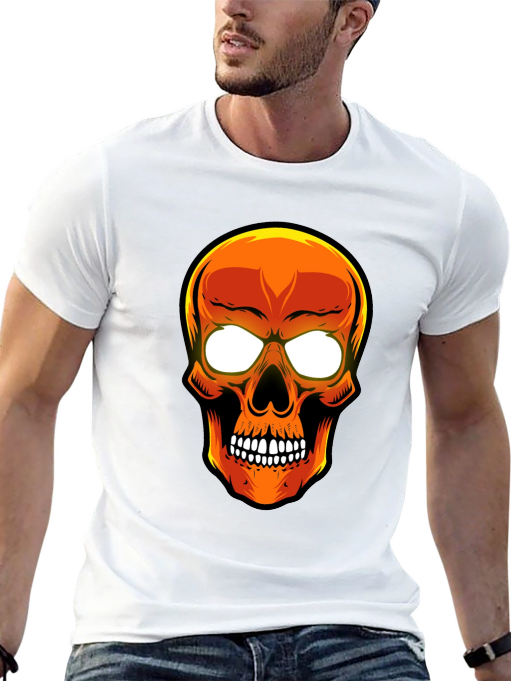 Skull Graphic T-Shirt - Mens Black Tee