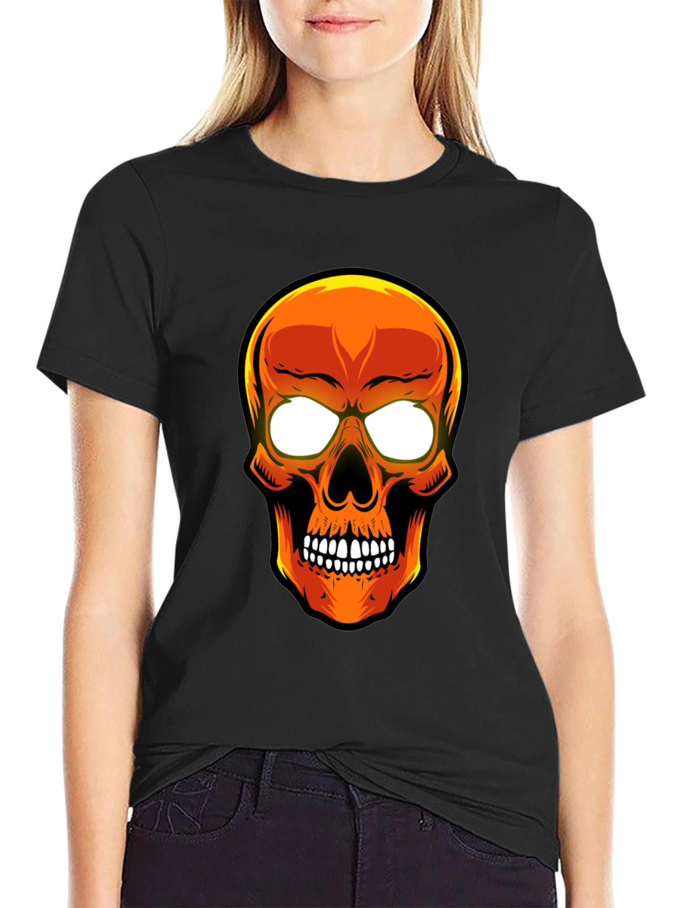 Skull Graphic T-Shirt - Mens Black Tee