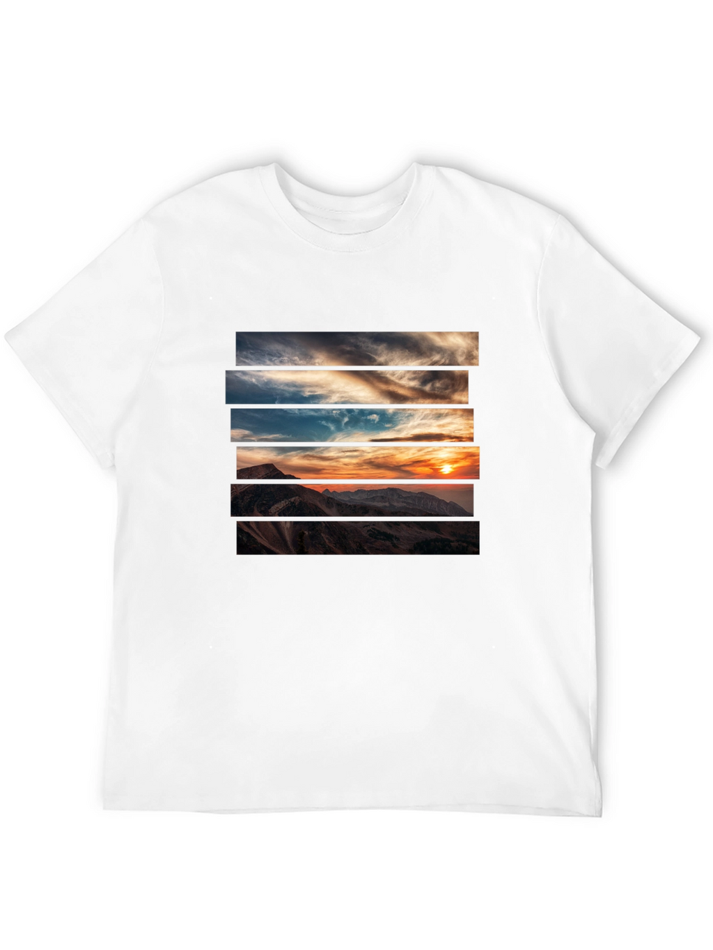 Sunset Mountain Graphic Tee - Stylish Black T-Shirt