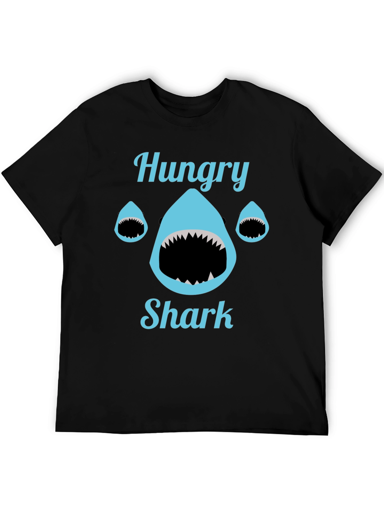 Hungry Shark T-Shirt - Black Cotton Tee