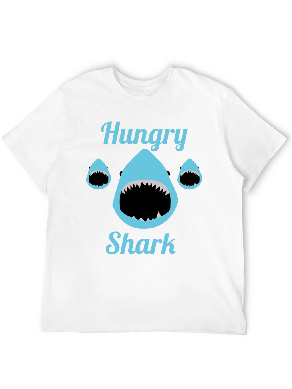 Hungry Shark T-Shirt - Black Cotton Tee