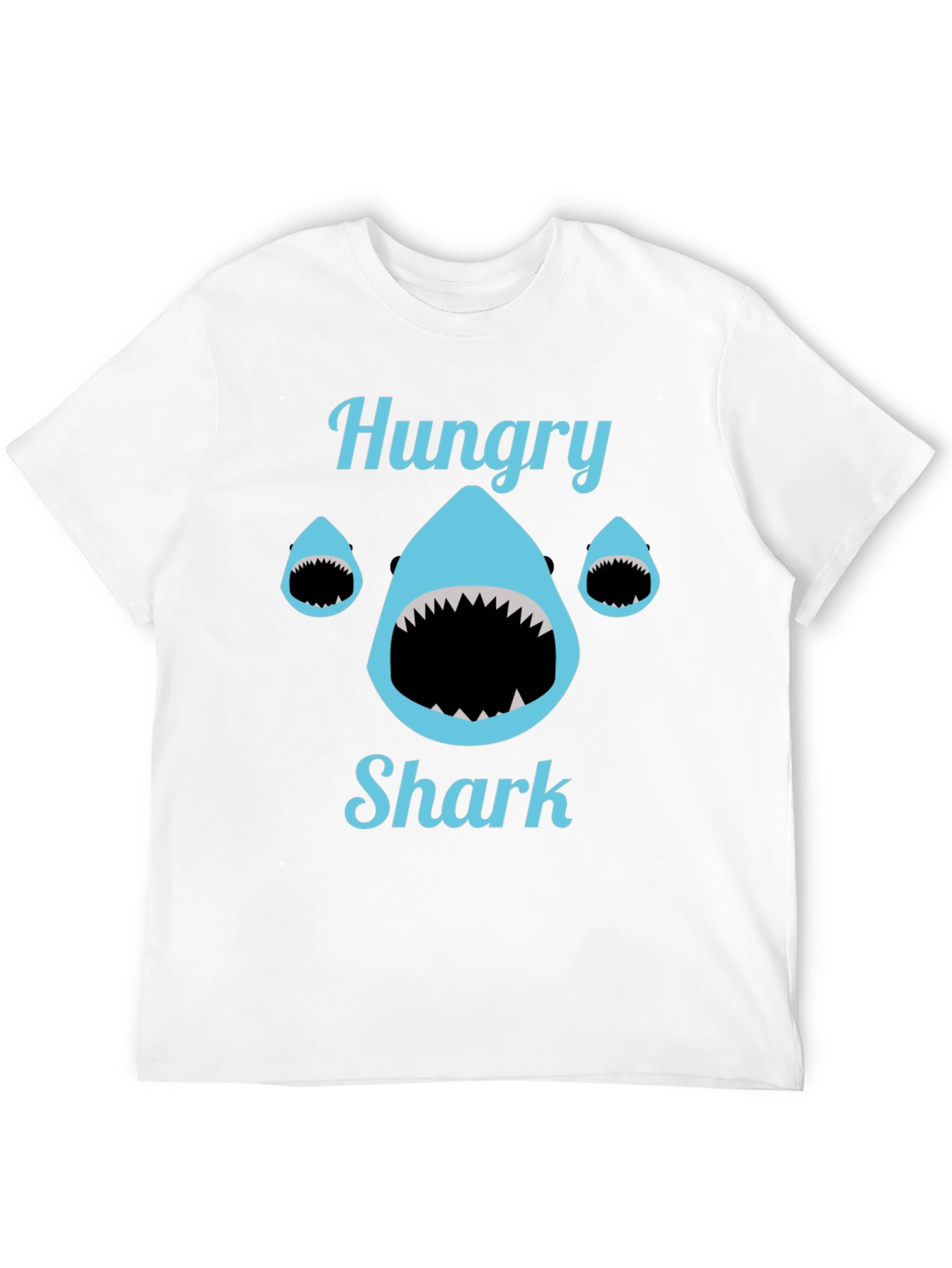 Hungry Shark T-Shirt - Black Cotton Tee