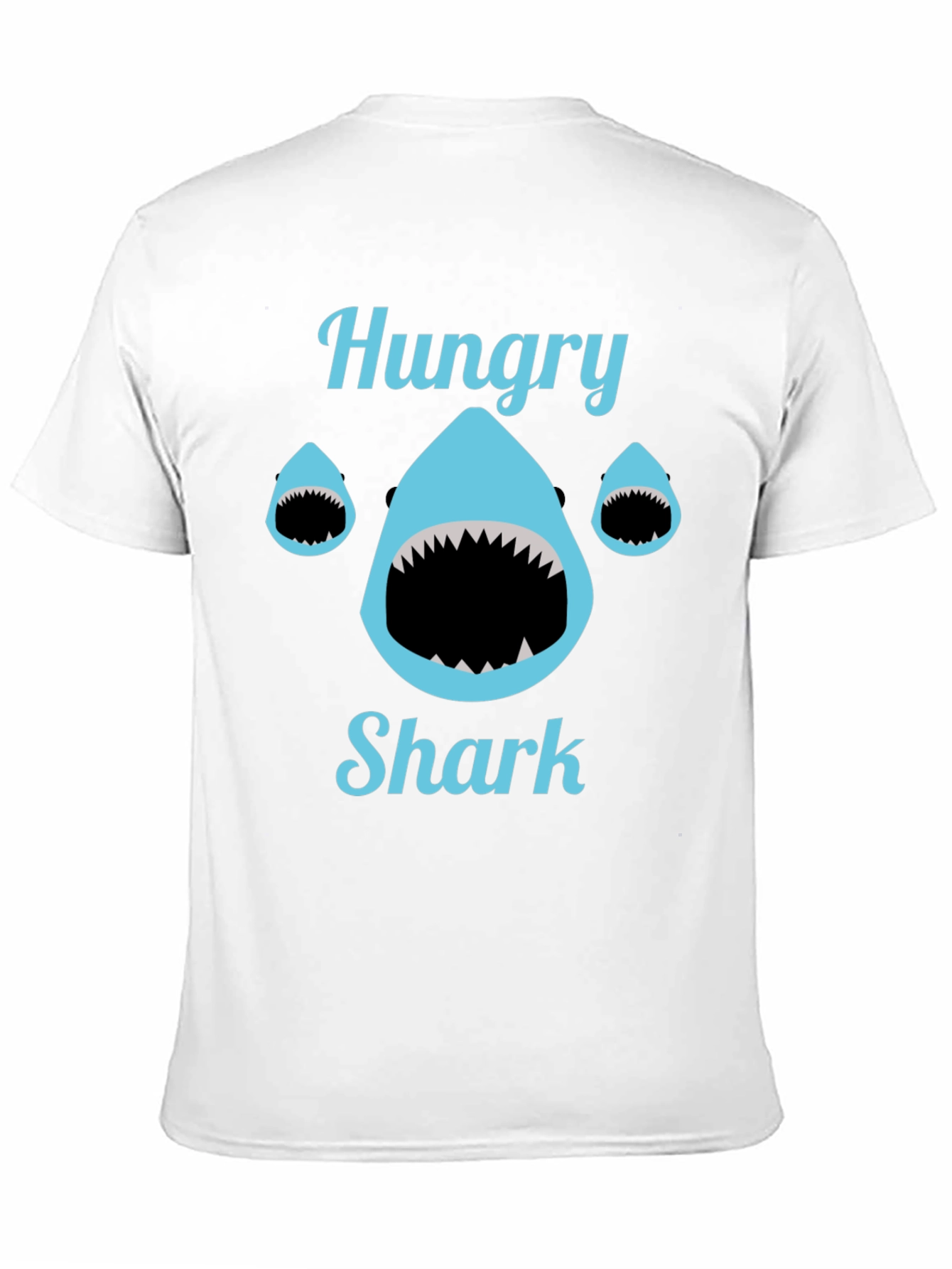 Hungry Shark T-Shirt - Black Cotton Tee