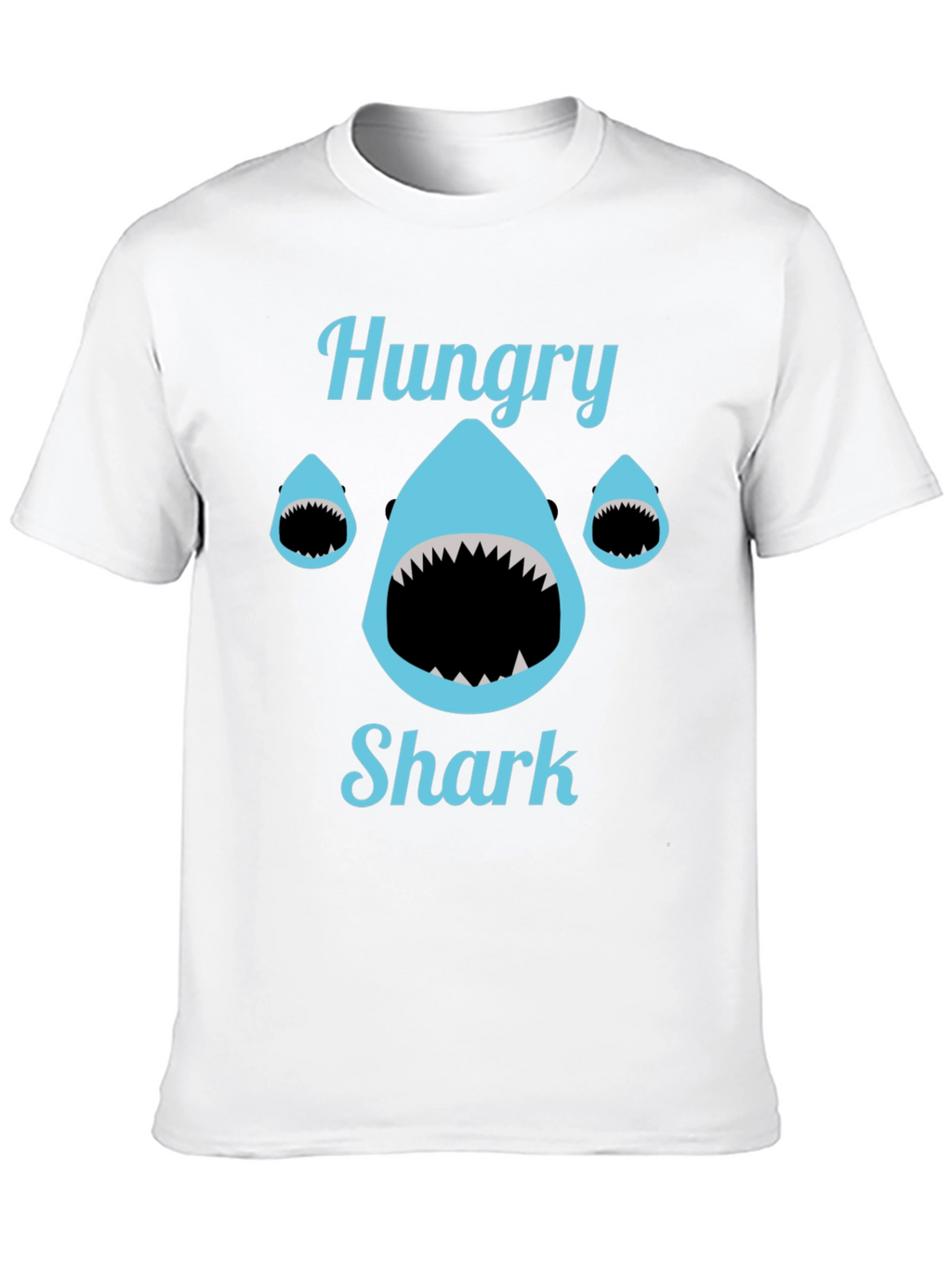 Hungry Shark T-Shirt - Black Cotton Tee