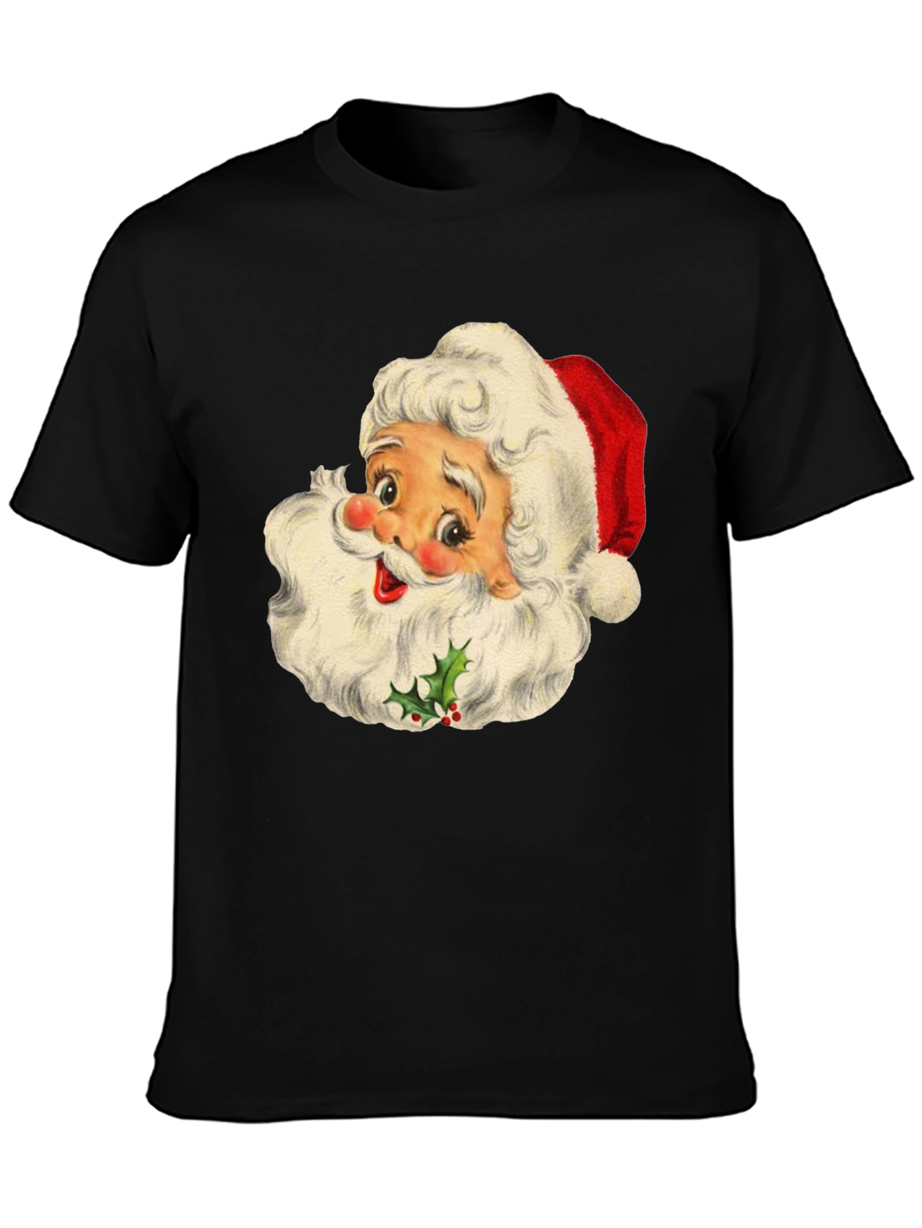 Vintage Santa Graphic Tee - Holiday Cheer