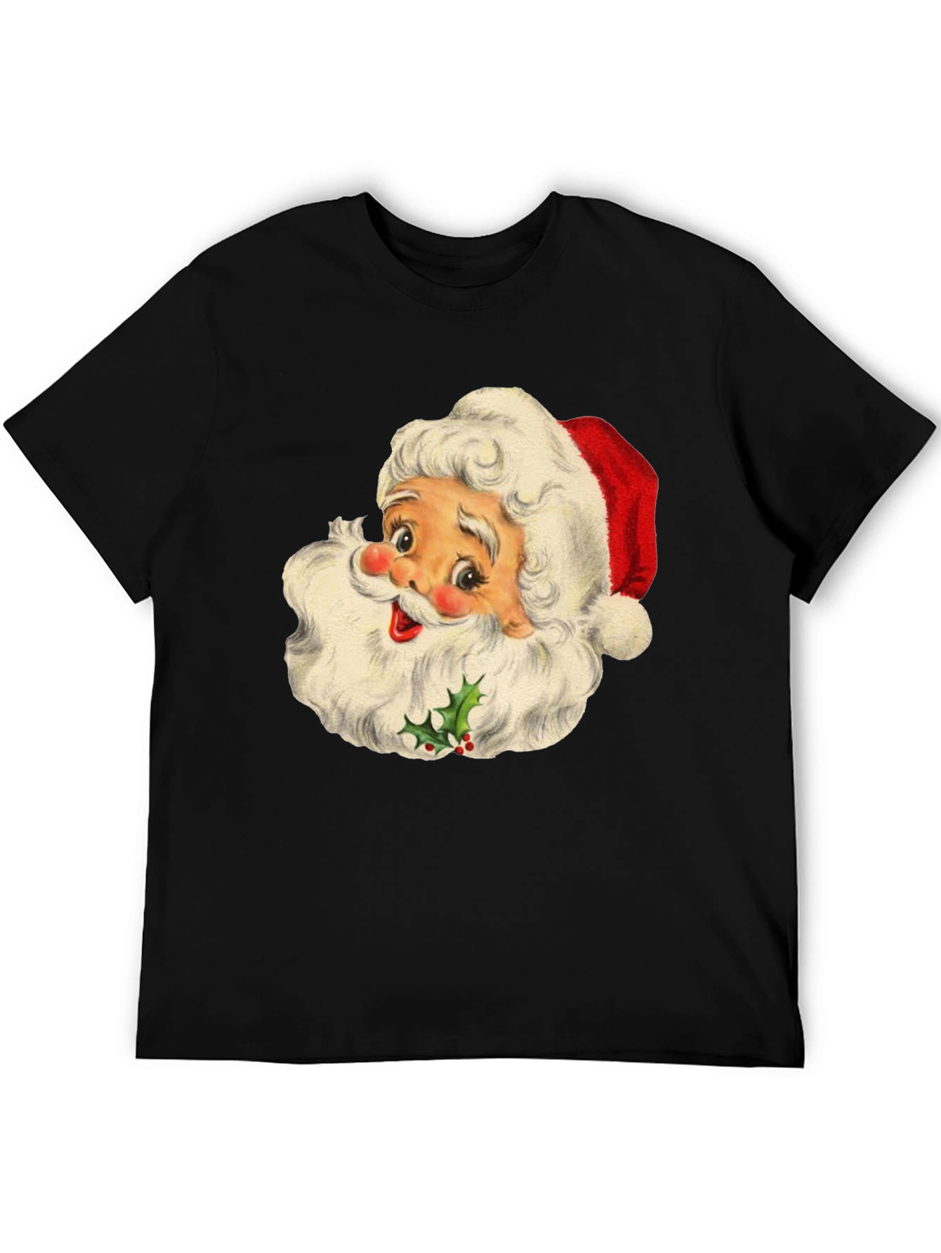 Vintage Santa Graphic Tee - Holiday Cheer
