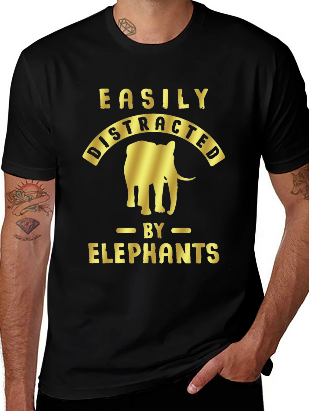 Easily Distracted By Elephants Graphic Tee