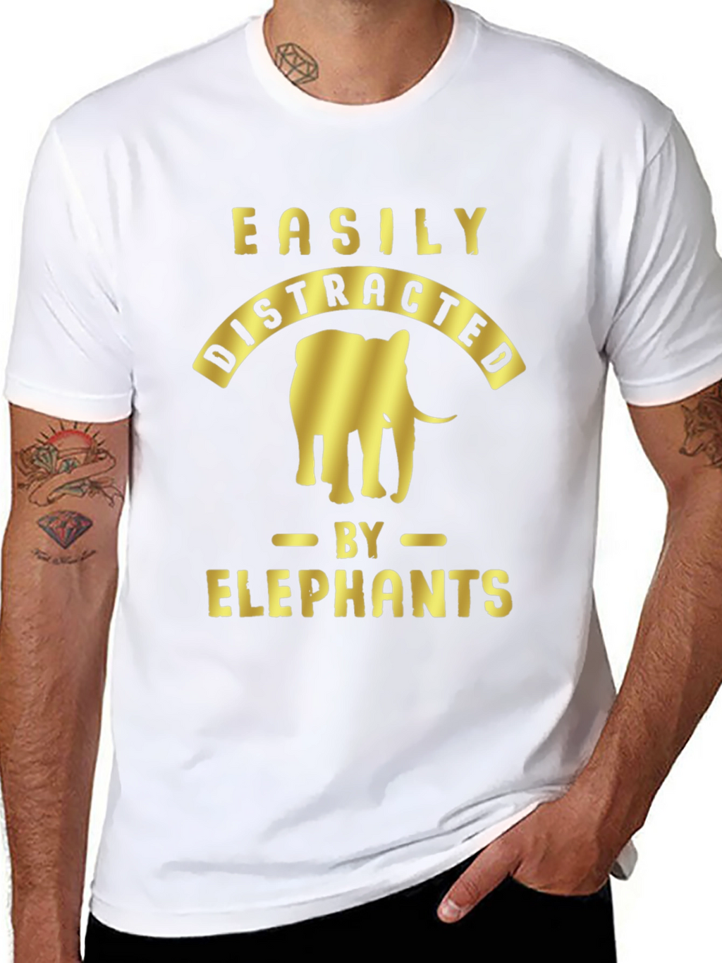 Easily Distracted By Elephants Graphic Tee