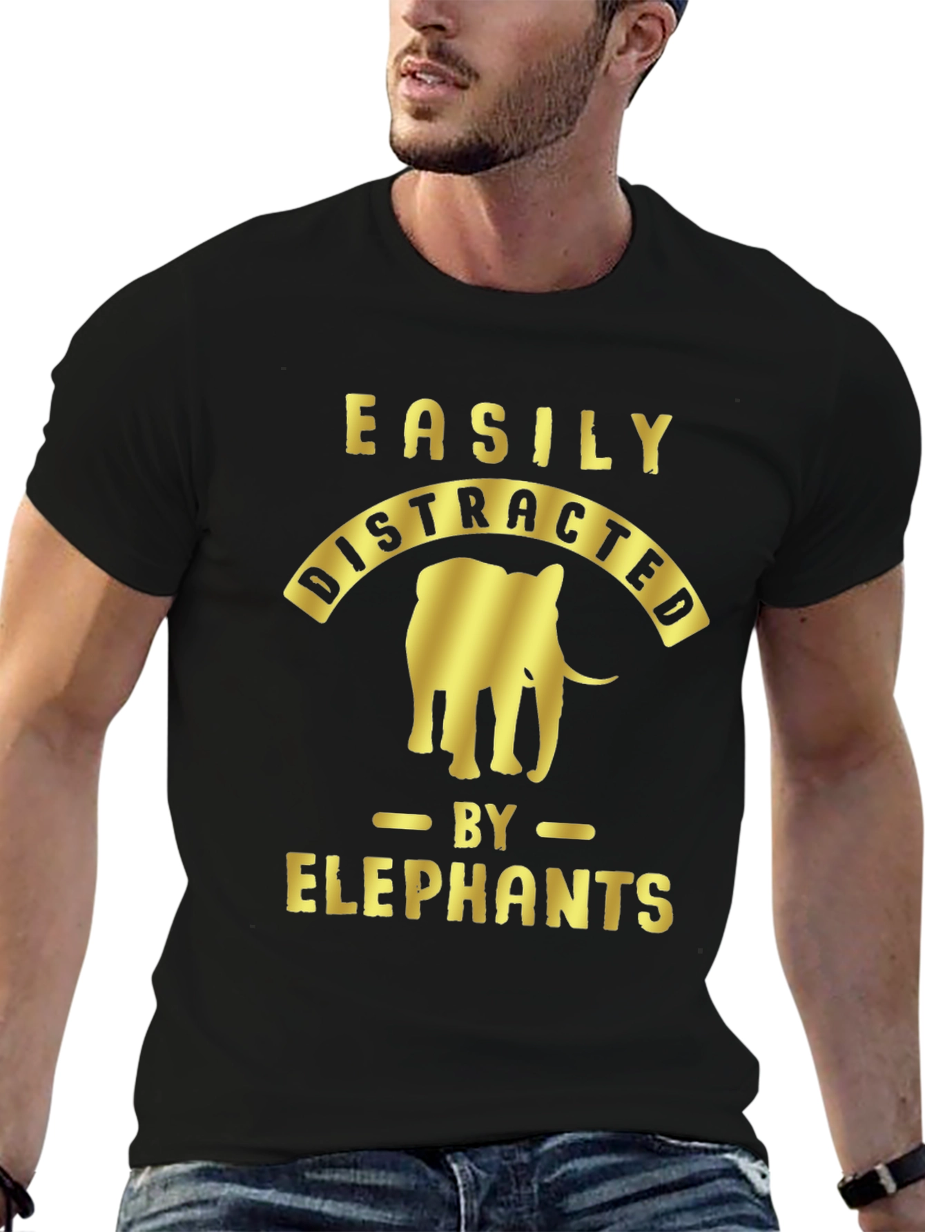 Easily Distracted By Elephants Graphic Tee